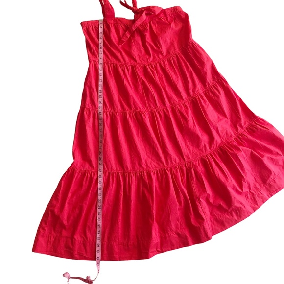 Free Assembly Women's Tie Shoulder Tiered Maxi Dress Size 2XL Red NWT - Picture 8 of 8